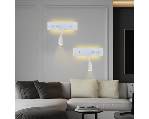 CL704470 Декарт Белый Св-к Настенный с USB