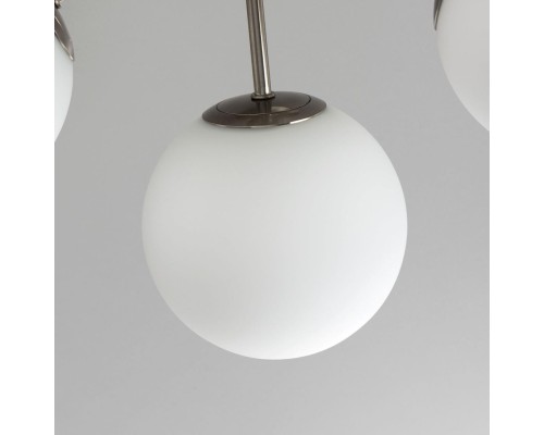 CL102154 Томми Хром Мат.+ Белый Св-к Люстра