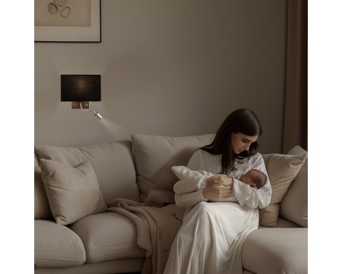 Бра с выключателем и лампой для чтения 3Вт 3000K Citilux CL704301 Декарт Хром Матовый