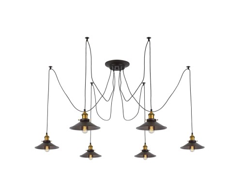 Люстра лофт Citilux CL451061 Эдисон Венге + Бронза