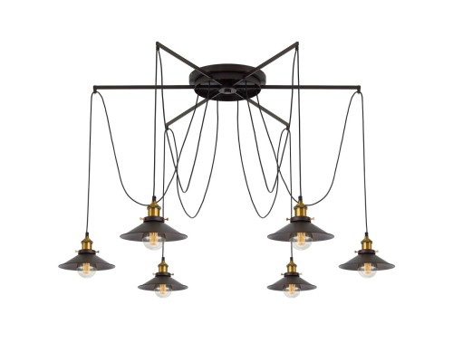 Люстра лофт Citilux CL451261 Эдисон Венге + Бронза