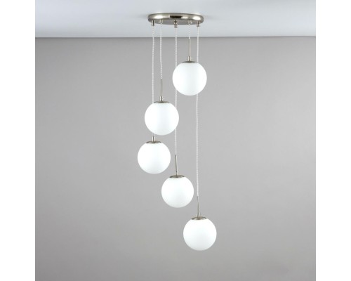 CL102054 Томми Хром Мат.+ Белый Св-к Подвес