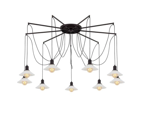 Люстра лофт Citilux CL451292 Эдисон 6 Венге + Черный