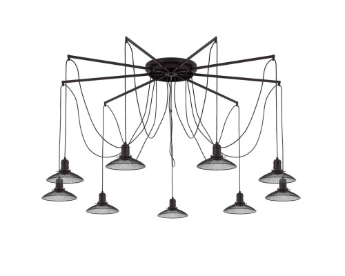 Люстра лофт Citilux CL451292 Эдисон 6 Венге + Черный