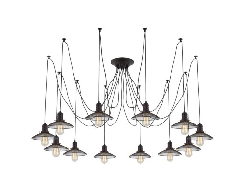 Люстра лофт Citilux CL451122 Эдисон Венге + Черный