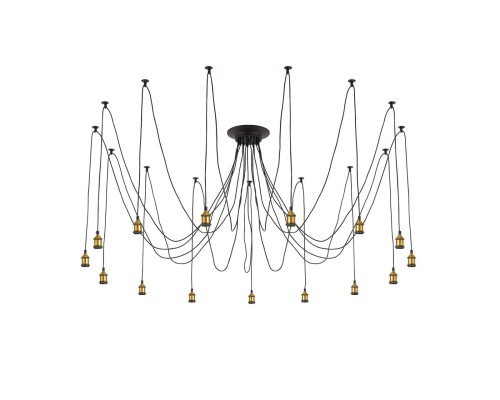 Люстра лофт Citilux CL451151 Эдисон Венге + Бронза