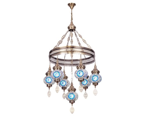CL419166 Каир Мозаика Синяя Люстра