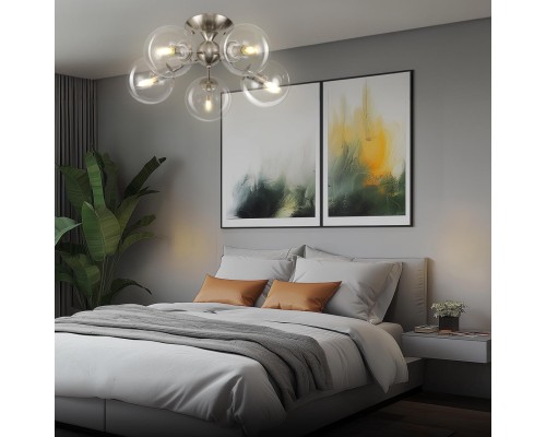 CL102151 Томми Хром Мат. Св-к Люстра