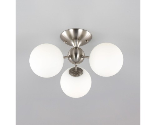 CL102134 Томми Хром Мат.+ Белый Св-к Люстра