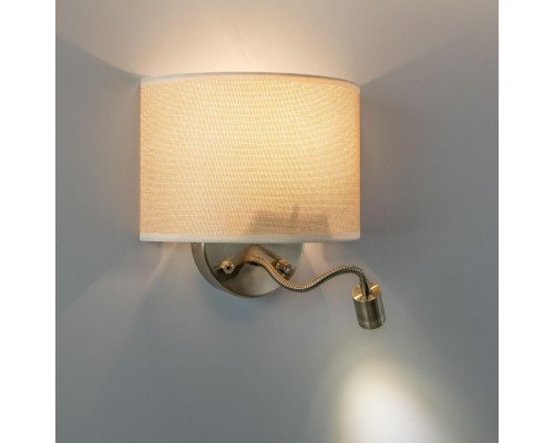 Бра с выключателем и лампой для чтения 3Вт 3000K Citilux CL704306 Декарт Старая Бронза + Песочный