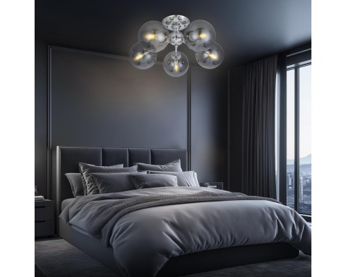 CL102150 Томми Хром+Дымч. Св-к Люстра