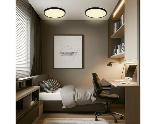 CL738241VL Бейсик Лайн Черный Св-к Накл. LED 30W*Мульти