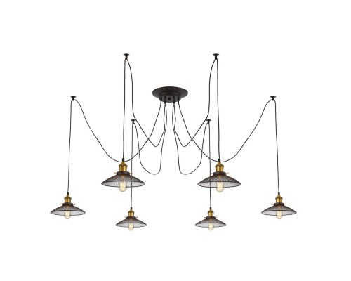 Люстра лофт Citilux CL451061 Эдисон Венге + Бронза