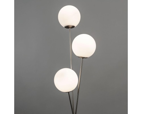 CL102934 Томми Хром Мат.+ Белый Св-к Торшер