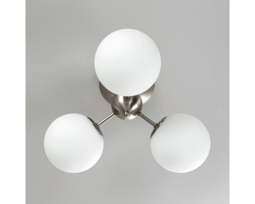 CL102134 Томми Хром Мат.+ Белый Св-к Люстра