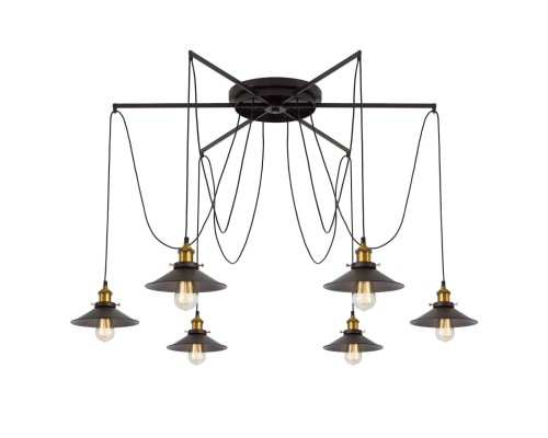 Люстра лофт Citilux CL451261 Эдисон Венге + Бронза