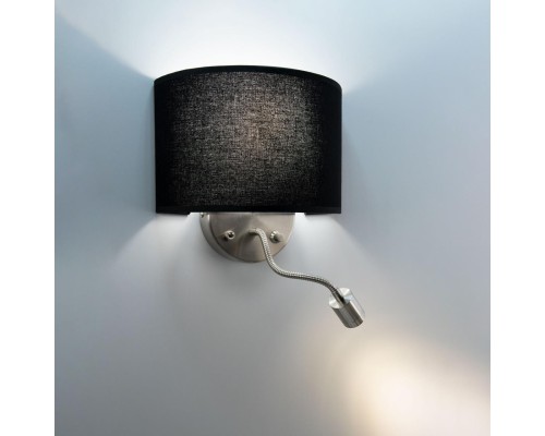 Бра с выключателем и лампой для чтения 3Вт 3000K Citilux CL704305 Декарт Хром Мат. + Черный