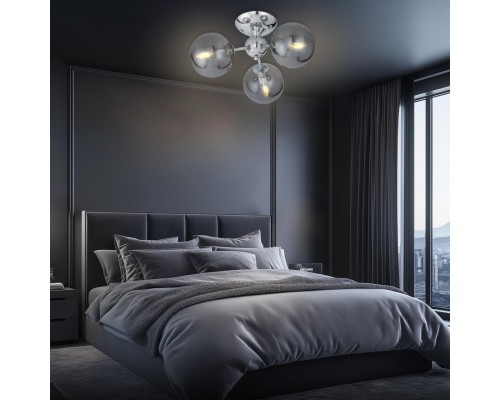 CL102130 Томми Хром+Дымч. Св-к Люстра