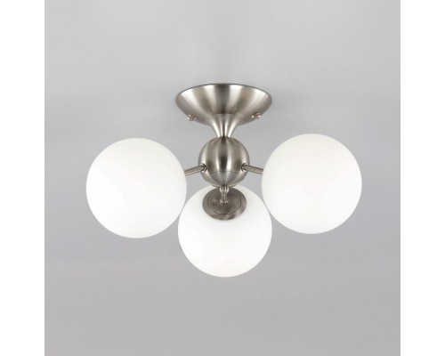 CL102134 Томми Хром Мат.+ Белый Св-к Люстра