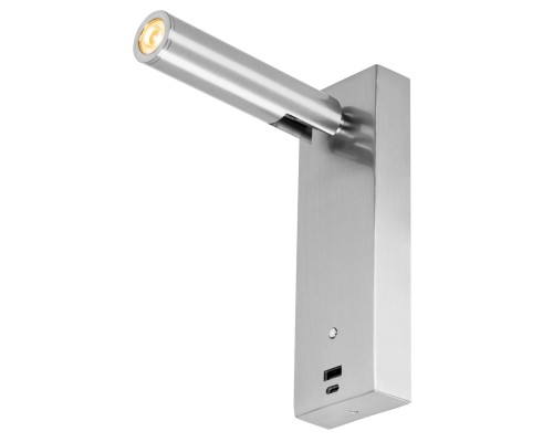 CL704432 Декарт Хром Мат. Св-к Настенный с USB