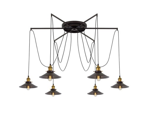 Люстра лофт Citilux CL451261 Эдисон Венге + Бронза