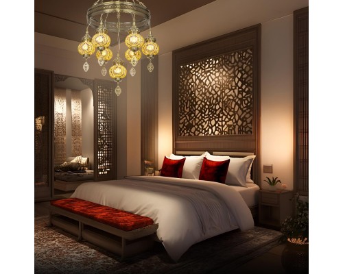 CL419165 Каир Мозаика Янтарь Люстра