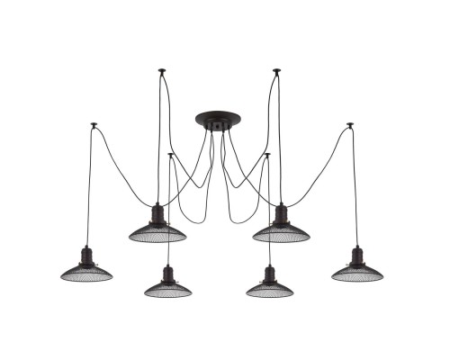 Люстра лофт Citilux CL451062 Эдисон Венге + Черный