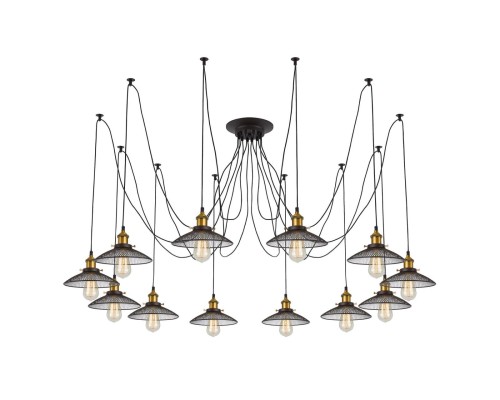 Люстра лофт Citilux CL451121 Эдисон Венге + Бронза