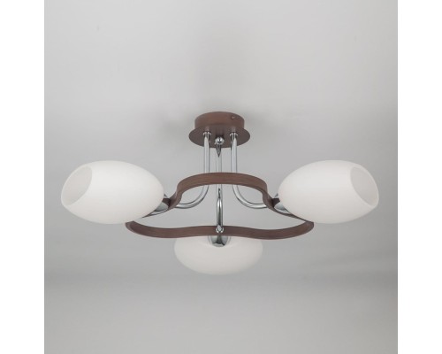 Потолочная люстра Citilux CL131131 Октава Хром+Венге