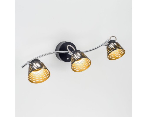 Спот светодиодный с выключателем Citilux CL508532 Орегон 15 Вт 3000K Черный + Золото