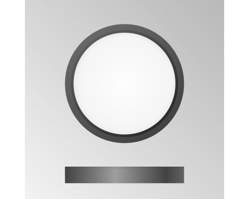 CL738121N Бейсик Черный Св-к Накл. LED 12W*4000K