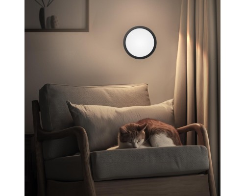 CL738121N Бейсик Черный Св-к Накл. LED 12W*4000K