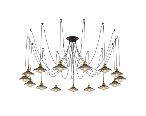 Люстра лофт Citilux CL451151 Эдисон Венге + Бронза