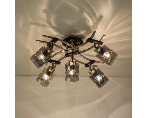 CL142155 Мерида Хр.Мат+Дымч Св-к Люстра