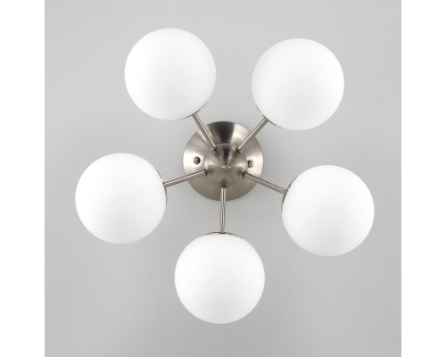 CL102154 Томми Хром Мат.+ Белый Св-к Люстра