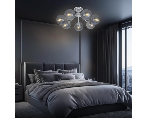 CL102170 Томми Хром+Дымч. Св-к Люстра