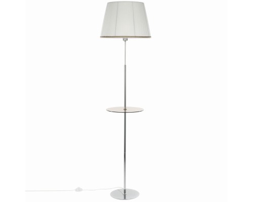 CL402970T Линц Хром+Белый Торшер со столиком