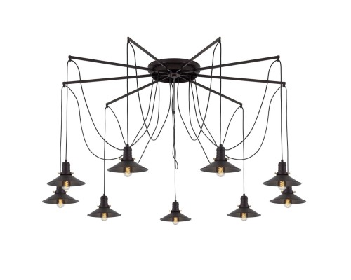 Люстра лофт Citilux CL451292 Эдисон 6 Венге + Черный