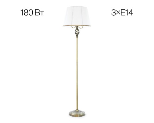 CL402930 Вена Бронза+Белый Торшер