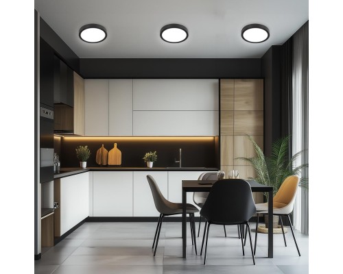 CL738121N Бейсик Черный Св-к Накл. LED 12W*4000K