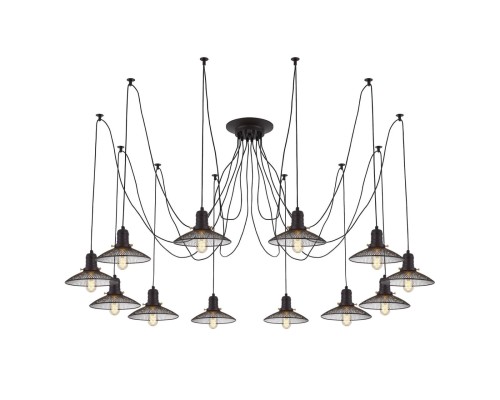 Люстра лофт Citilux CL451122 Эдисон Венге + Черный