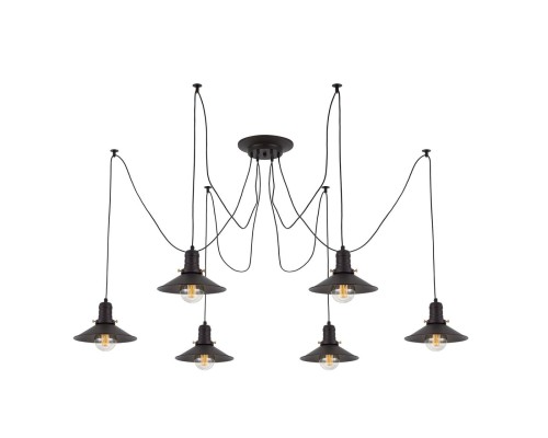 Люстра лофт Citilux CL451062 Эдисон Венге + Черный