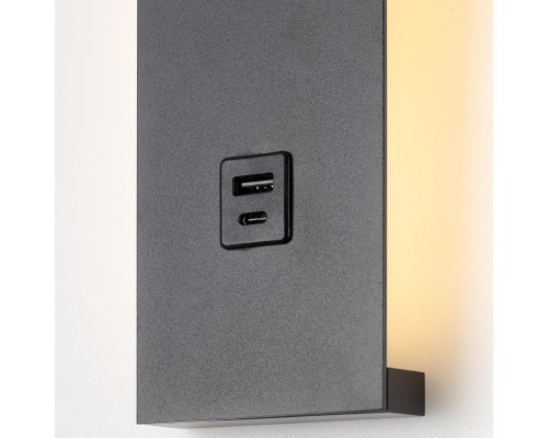 CL704471 Декарт Черный Св-к Настенный с USB