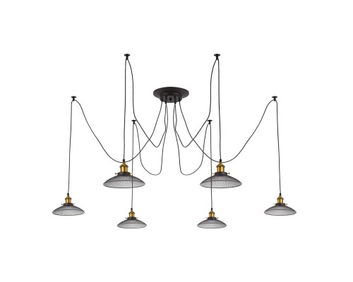 Люстра лофт Citilux CL451061 Эдисон Венге + Бронза