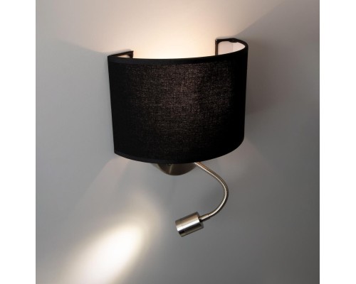 Бра с выключателем и лампой для чтения 3Вт 3000K Citilux CL704305 Декарт Хром Мат. + Черный