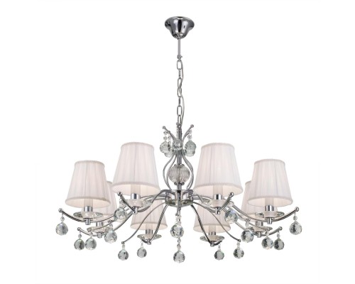 Подвесная люстра Citilux CL438181 Шелли Хром + Белый