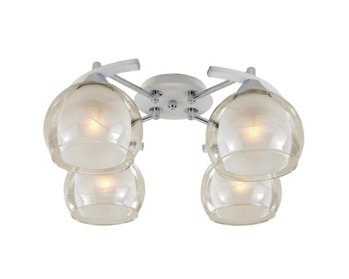 Потолочная люстра Citilux CL157141 Буги Белая+Хром
