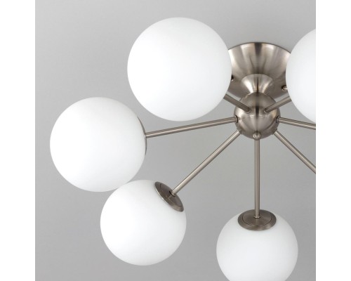 CL102174 Томми Хром Мат.+ Белый Св-к Люстра