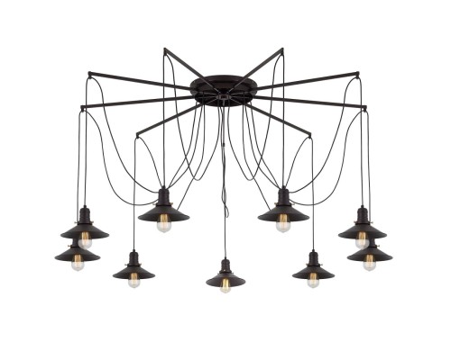 Люстра лофт Citilux CL451292 Эдисон 6 Венге + Черный