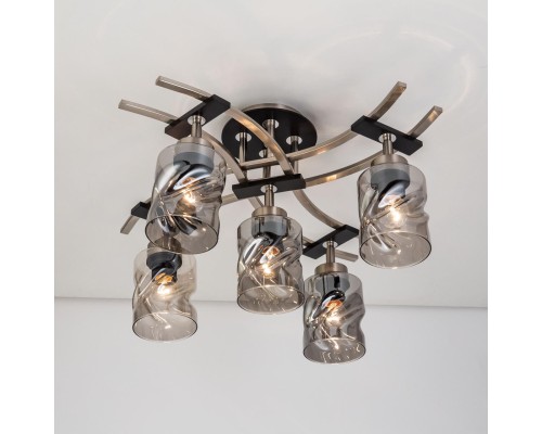 CL142155 Мерида Хр.Мат+Дымч Св-к Люстра